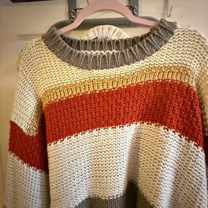 Stylish Multicolor Knit Sweater
